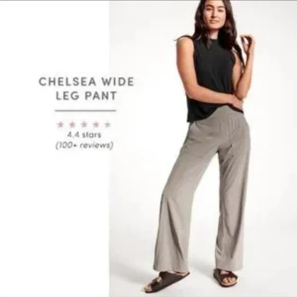 Athleta Chelsea Cargo Wide Leg Pant gray. Size 2. NWT - Picture 2 of 8
